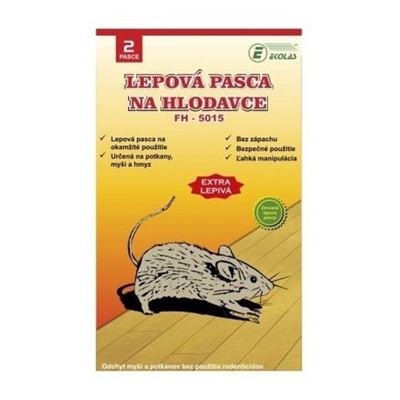 Trebor Pasca lepová na hlodavce drevený podklad FH-5015