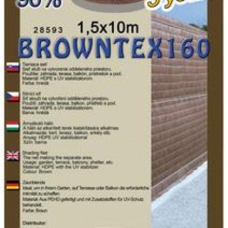 Trebor Sieť tieniaca Browntex 1,5x10m hnedá 28593