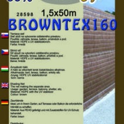 Trebor Sieť tieniaca Browntex 1,5x50m hnedá 28598