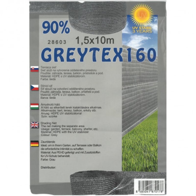 Trebor Sieť tieniaca Greytex 1,8x50m sivá 28609