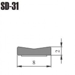 Trebor Tesnenie čierne SD31 (DGP) 8x2mm  200m SD-31X/4-0