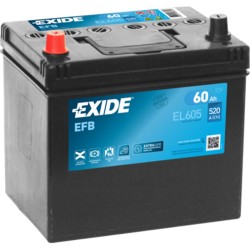 Exide štartovacia batéria Start-Stop EFB 12V 60Ah 520A EL605
