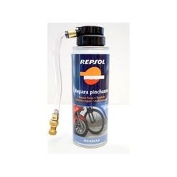 Sprej na opravu defektov  a nudzové dofúkanie pneumatík REPSOL