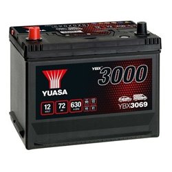 YUASA 72 Ah Autobatéria 12V ,630 A ,YBX3069
