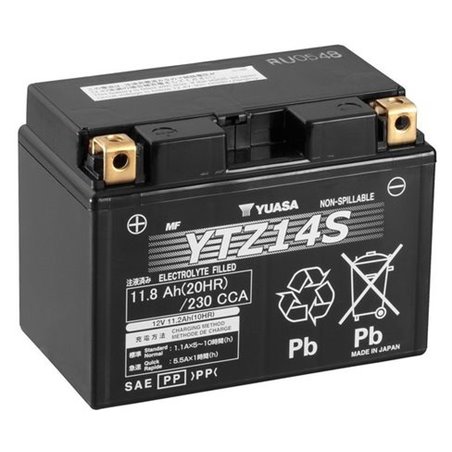 YUASA motobatéria 12V, 11,8 Ah, 230A, YTZ14S