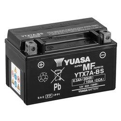 YUASA motobatéria 12V, 6,3 Ah, 105A, YTX7A-BS