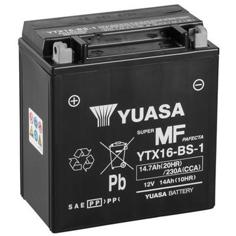 YUASA motobatéria 12 V,14,7 Ah, 230A, YTX16-BS-1