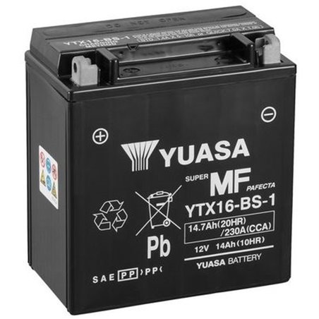 YUASA motobatéria 12 V,14,7 Ah, 230A, YTX16-BS-1