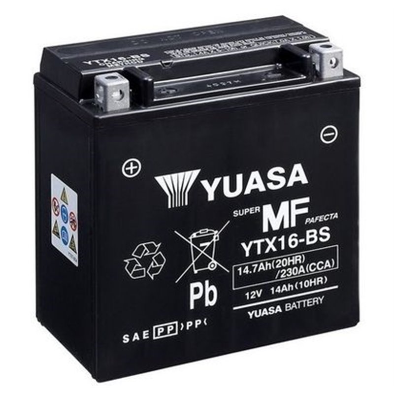 YUASA motobatéria 12 V,14,7 Ah, 230A, YTX16-BS