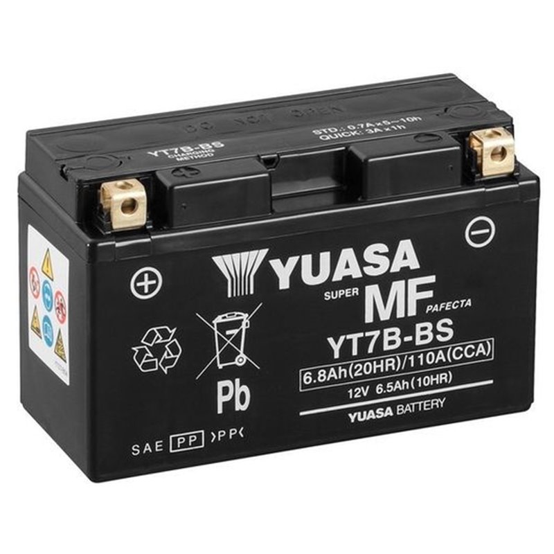 YUASA motobatéria 12V, 6,8 Ah, 110A, YT7B-BS