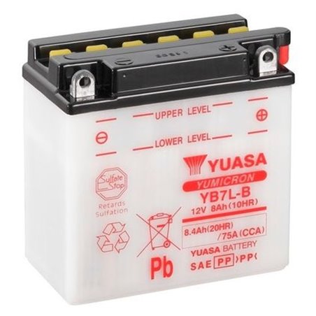 YUASA motobatéria 12V, 8,4 Ah, 75A, YB7L-B