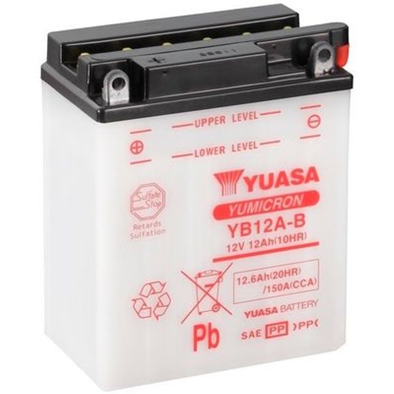 YUASA motobatéria 12 V,12,6 Ah, 150A, YB12A-B