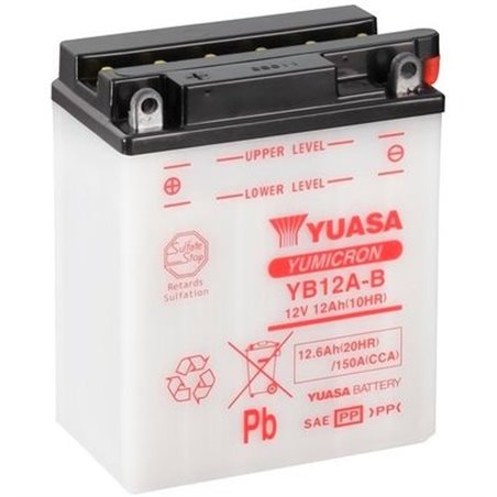 YUASA motobatéria 12 V,12,6 Ah, 150A, YB12A-B