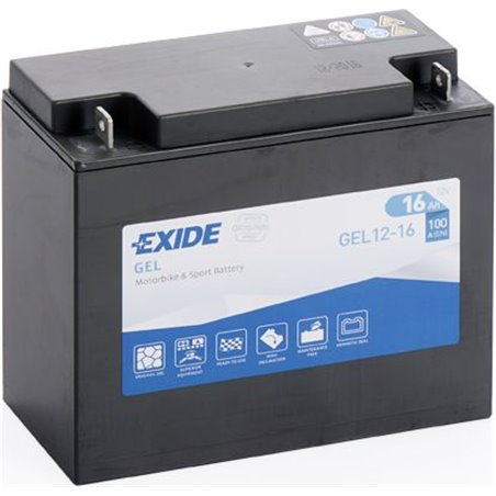 EXIDE motobatéria 12 V,16 Ah, 100 A, GEL12-16