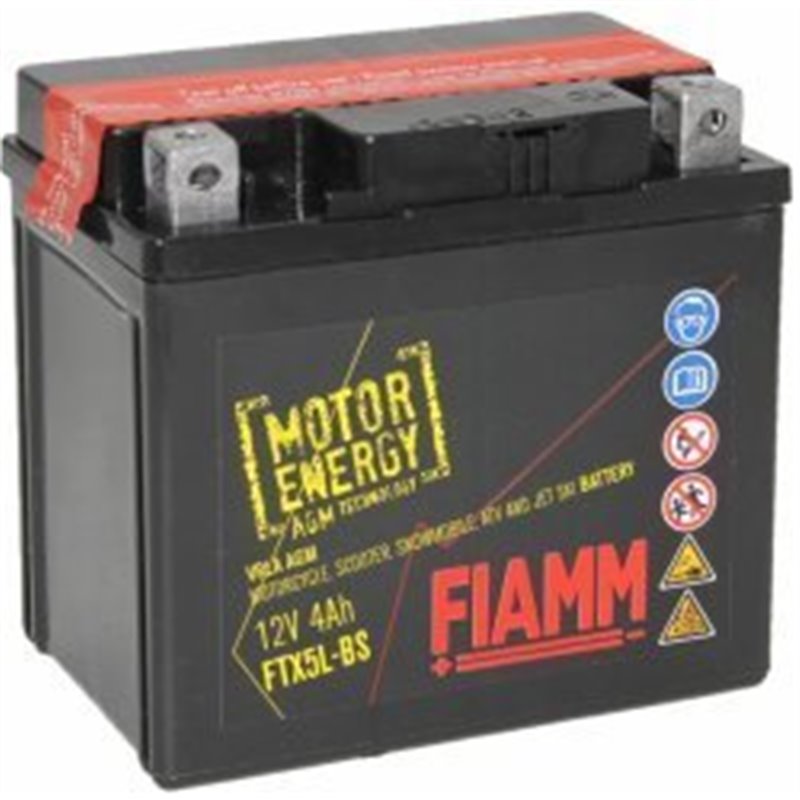 FIAMM motobatéria AGMStorm 12V, 4Ah, 50A, FTX5L-BS