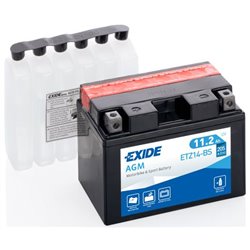 EXIDE motobatéria AGM 12V, 11,2Ah, 205A, ETZ14-BS