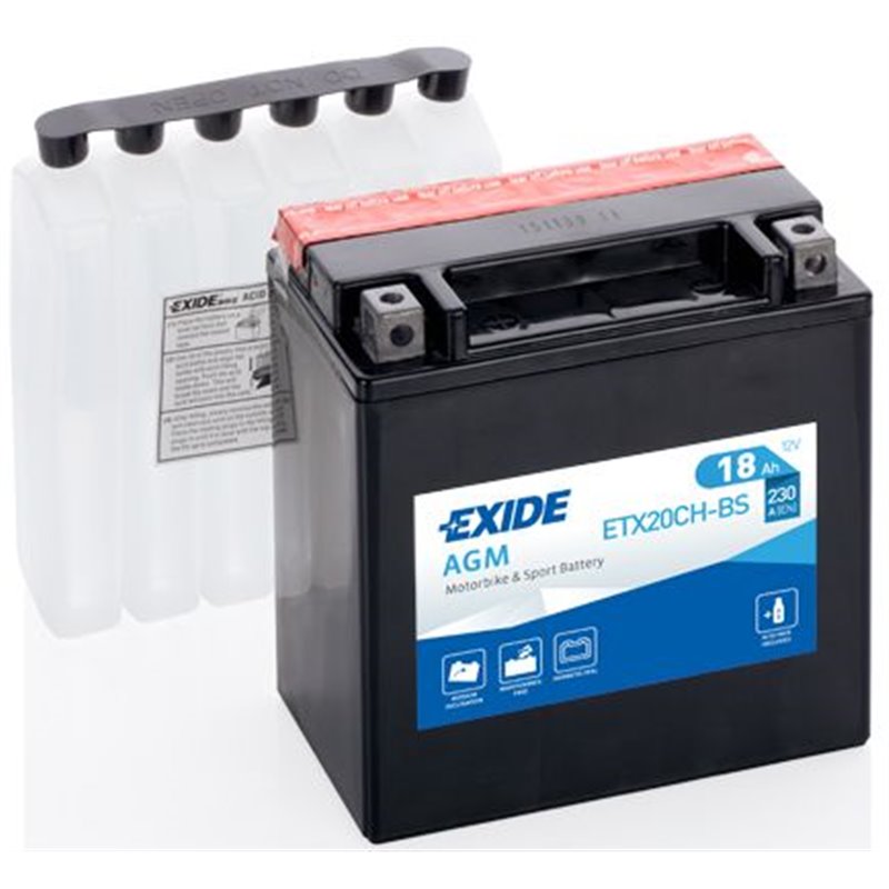 EXIDE motobatéria AGM12V, 18Ah, 230A, ETX20CH-BS