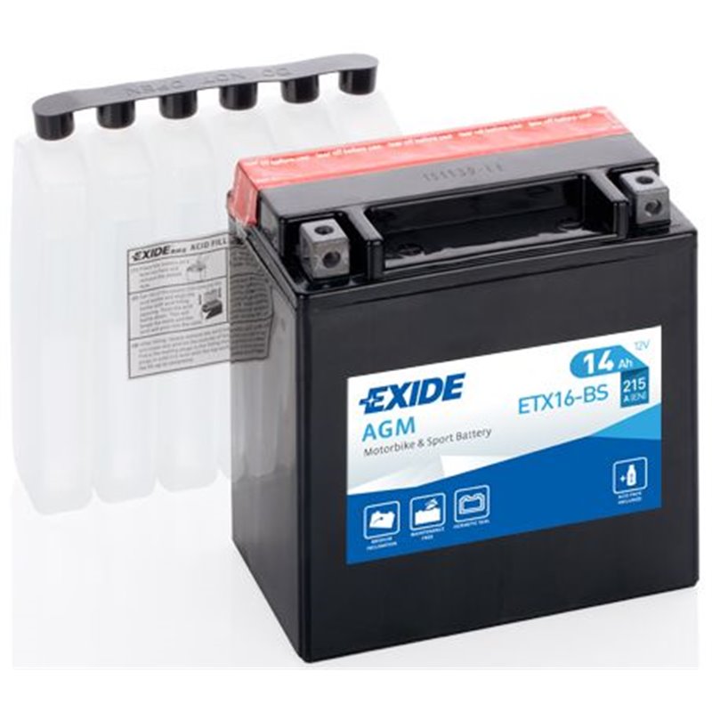 EXIDE motobatéria 12 V,14 Ah, 215 A, ETX16-BS