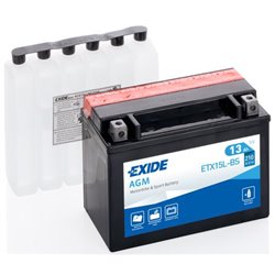 EXIDE motobatéria AGM 12V, 13AH , 210A , ETX15L-BS