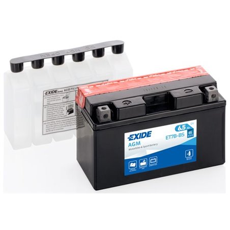 EXIDE motobatéria AGM,12 V, 6,5 Ah, 85 A, ET7B-BS