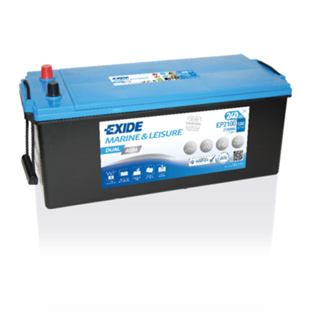 EXIDE DUAL AGM 240AhAutobatéria 12V, 1200A , EP2100