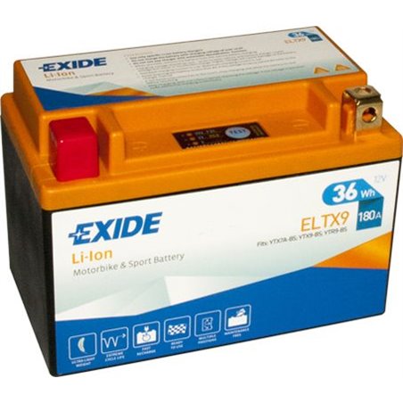 EXIDE Li-ion motobatéria12 V, 2,3 Ah, 180 A, ELTX9