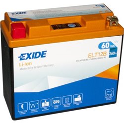 EXIDE Motobatéria BIKELI-ION 5Ah, 12V ELT12B