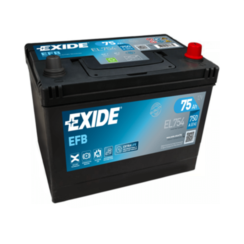 Exide Start-Stop EFB12V 75Ah 750A EL754