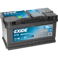 EXIDE EFB 75Ah AutobatériaStart-Stop 12V , 730A , EL752