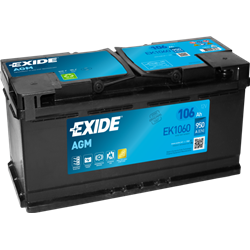 EXIDE AGM 106Ah AutobatériaStart-Stop 12V , 950A EK1060