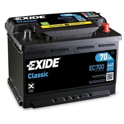 EXIDE Classic 70AhAutobatéria 12V , 640A , EC700