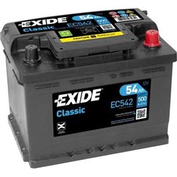 EXIDE Classic 54AhAutobatéria 12V , 500A , EC542