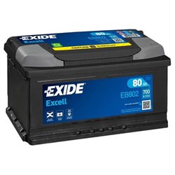 EXIDE Excell 80Ah Autobatéria, 12V , 700A , EB802