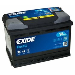 EXIDE Excell 74Ah Autobatéria, 12V , 680A , ĽAVÁ !!! EB741