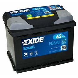 EXIDE Excell 62Ah Autobatéria, 12V , 540A , EB620