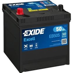 EXIDE Excell 50Ah Autobatéria, 12V , 360A , ĽAVÁ !!! EB505
