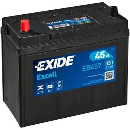 EXIDE Excell 45Ah Autobatéria, 12V , 330A , ĽAVÁ !!! EB457