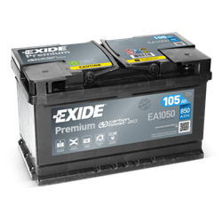 EXIDE Premium 105AhAutobatéria 12V , 850A , EA1050