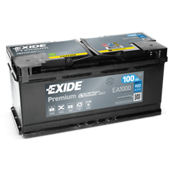 EXIDE Premium 100AhAutobatéria 12V, 900A, EA1000