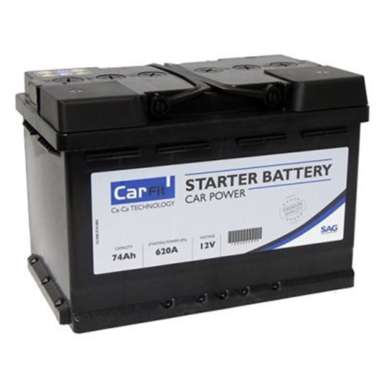 CARFIT 74AH Autobatéria12V , 620A , CARBAT07004