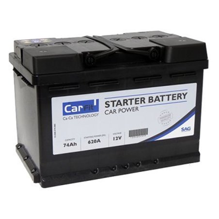 CARFIT 74AH Autobatéria12V , 620A , CARBAT07004