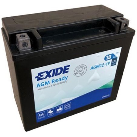 EXIDE AGM12-19motobatéria AGM 12 V,18 Ah, 270 A, AGM12-19