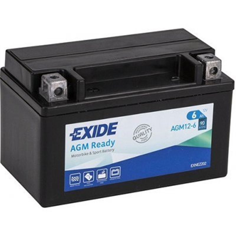 EXIDE motobatéria AGM12V , 6AH , 90A , AGM12-6