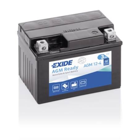 EXIDE motobatéria AGM12 V, 3Ah, 50A, AGM12-4