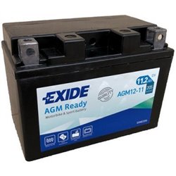 EXIDE motobatéria AGM , 12V, 11,2 Ah, 205 A, AGM12-11