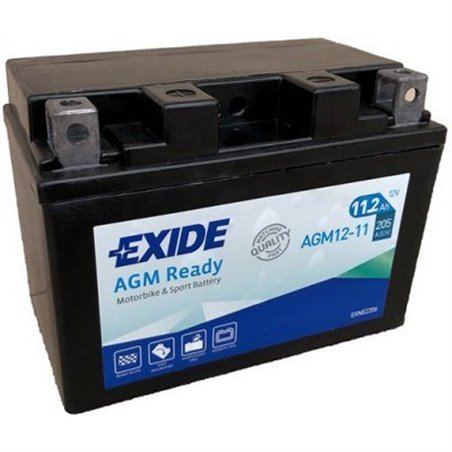 EXIDE motobatéria AGM , 12V, 11,2 Ah, 205 A, AGM12-11