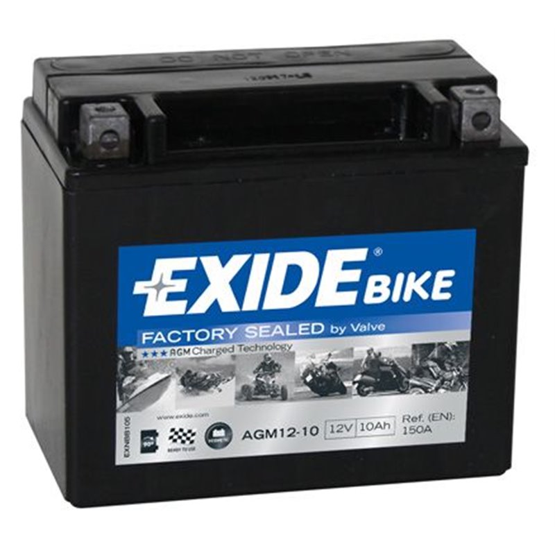 EXIDE motobatéria AGM ,12V, 10 Ah, 150 A, AGM12-10