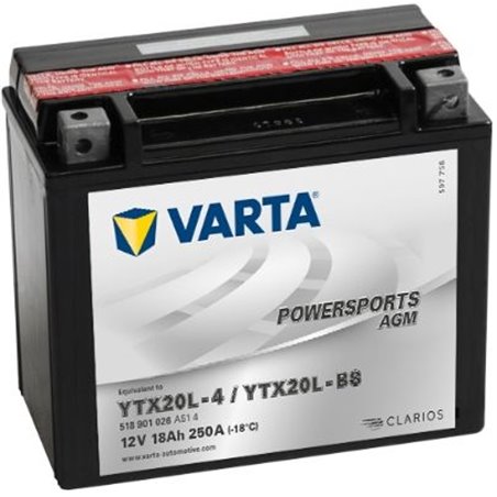 VARTA motobatéria AGM,12V, 18AH, 250, 518 901 026