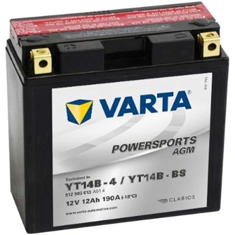 VARTA motobatéria AGM 12V, 13 Ah , 190 A, 512 903 013