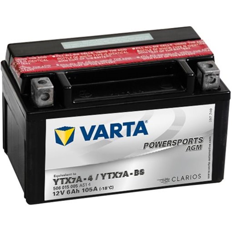 VARTA motobatéria AGM12V , 6AH , 105A ,506 015 005